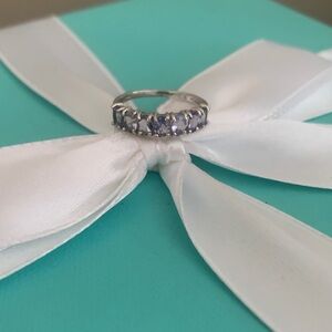 925 Silver and Purple tanzanite Stone Ring
